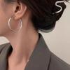 Metal Exaggerated Circle Earrings Women'S Wind Cold Wind Simple Earrings Niche Design Sense Personalized Earrings