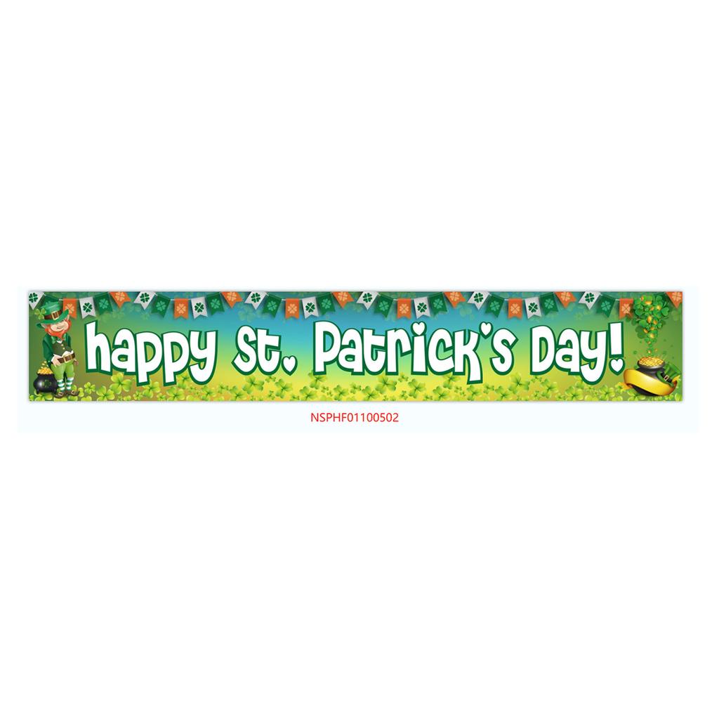 Irish Festival Clover Theme Party Outdoor Party Venue Arrangement Props Polyester Cloth Poster Customization