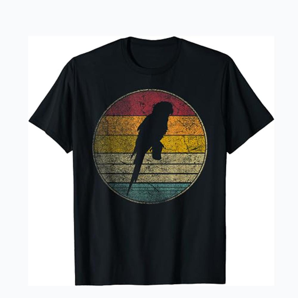 

Parrot Bird Vintage Distressed Retro Style Silhouette 70s T-Shirt XXXXL