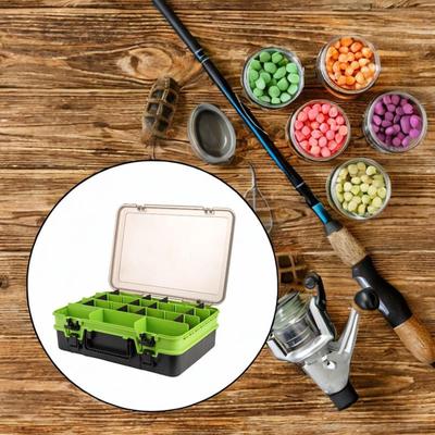 2-tier Tackle Tray Box Fishing Accessory Container for Fly