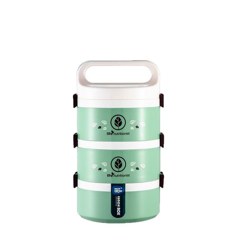 Mikrowellengeeignete mehrschichtige Lunchbox für Erwachsene und Studenten, auslaufsicher, isolierter Bento-Behälter mit Besteck, 2-5 Schichten