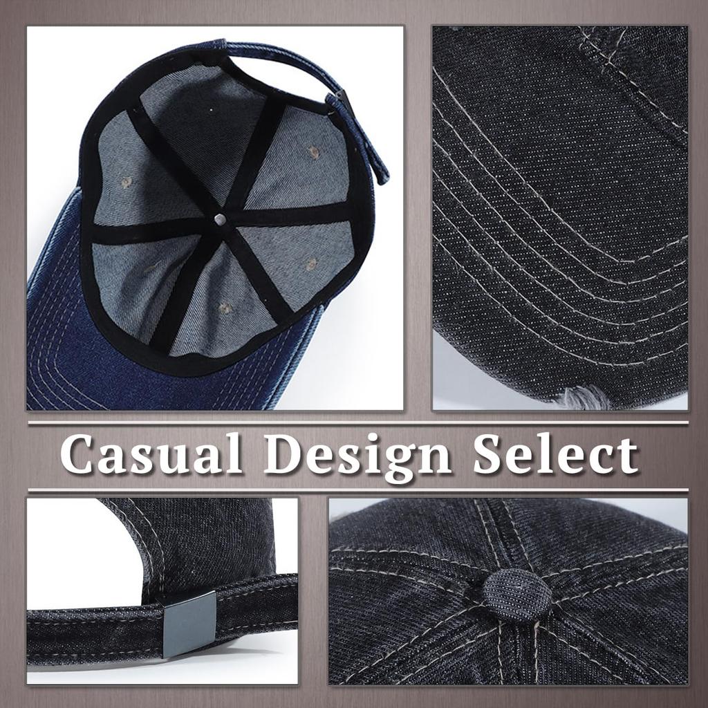 Plain Denim Distressed CP153 [One Limitation] Cap, Casual, Stylish, Men's & Women's, (Blue)