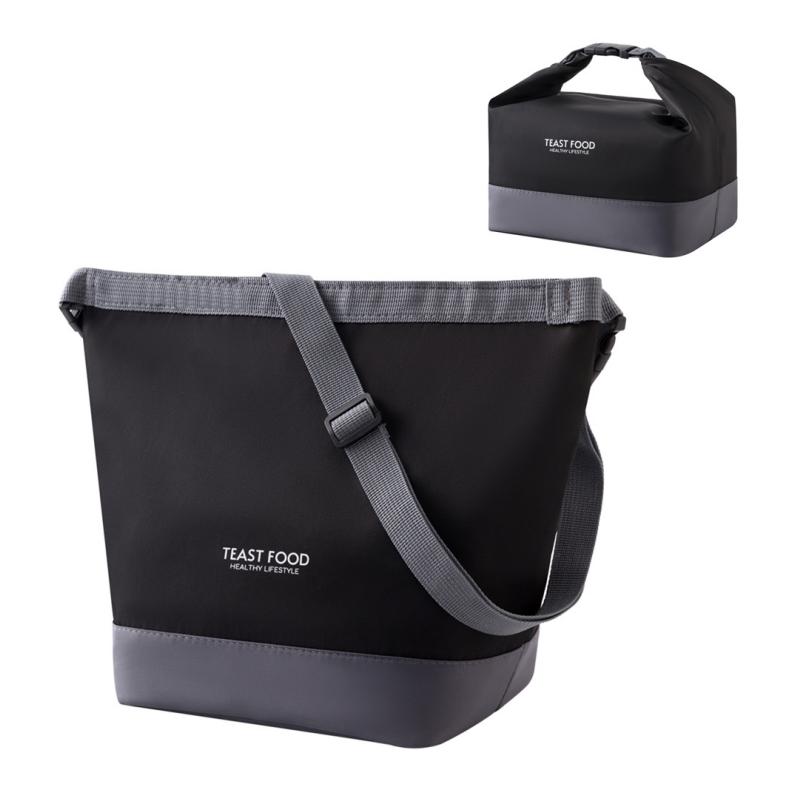 Portable Lunch Bag with Buckle Durable Insulated Lunch Box Tote Cooler Handbag Thermal Bento Pouch Food Carrier Shoulder Bags