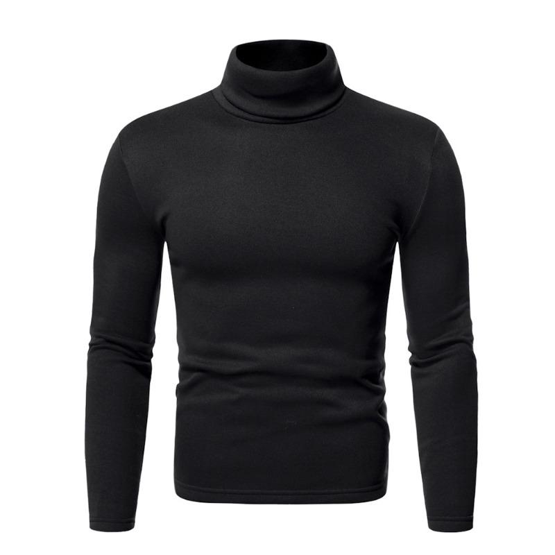 

Men’s Fleece Lined Mock Neck T-Shirt S чорний