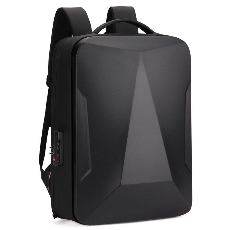 

Рюкзак для ноутбука 15,6 с жестким корпусом для поездок на работу, большой вместимости, с противоскользящей нагрудной пряжкой, прочной конструкции чёрный