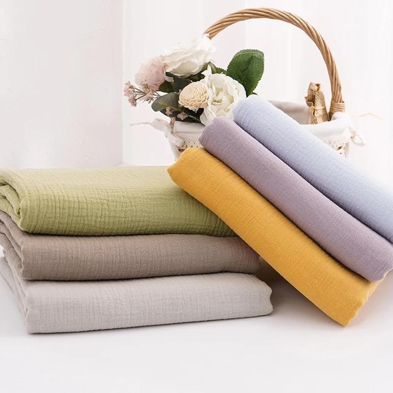 135x50/500cm Pure Cotton Double-layer Gauze Fabric For Sewing Baby Bath Towels, Blankets, Pajamas Handmake DIY Sewing Fabric