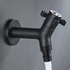 304 Stainless Steel Black Faucets Outdoor Garden Faucet Wall Mounted Bathroom Corner Washing Machine Faucet