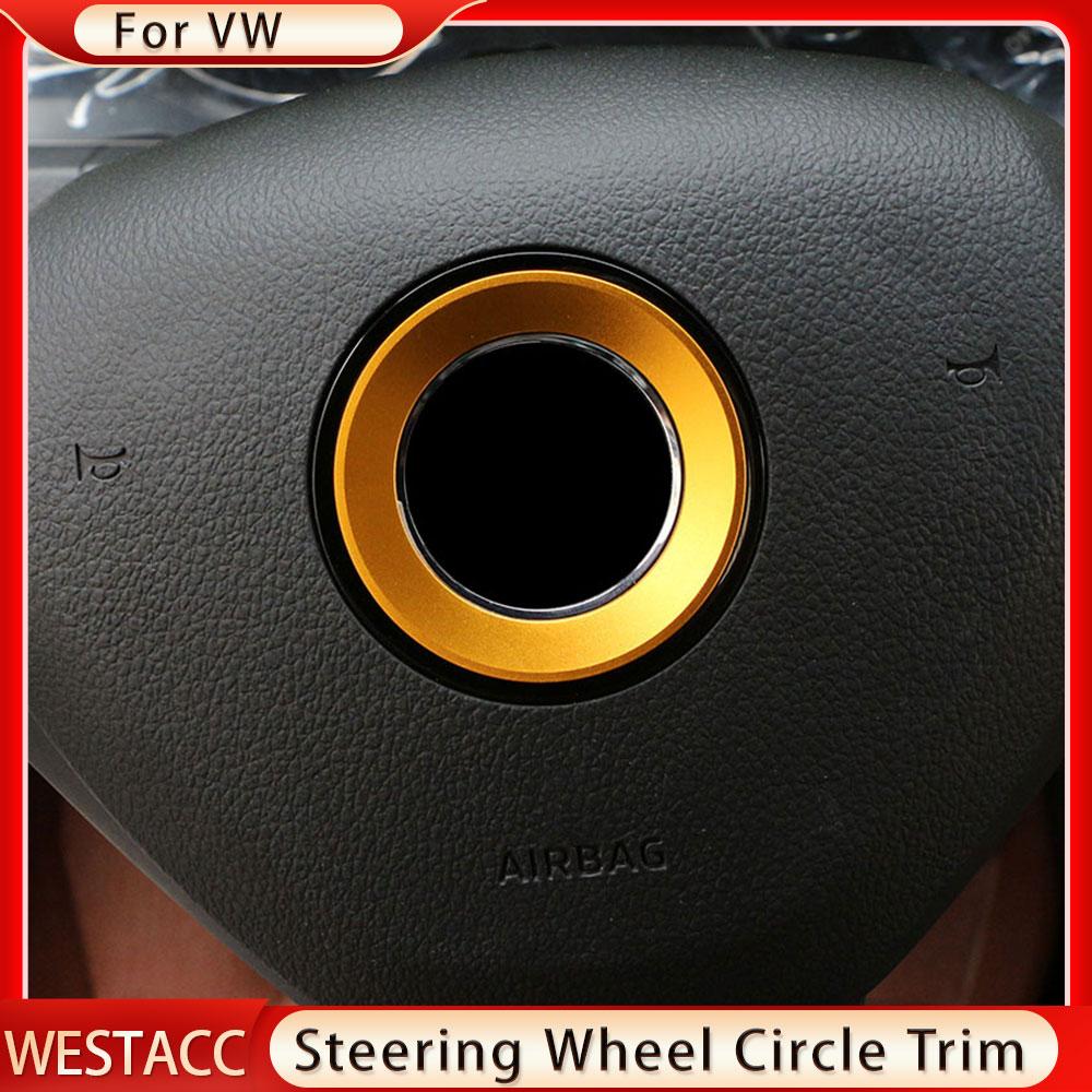 Garniture de cercle central de volant de voiture, pour VW Golf 6 7 Polo Tiguan Passat B6 B7 Touran Scirocco coccinelle Jetta MK5 MK6 Caddy