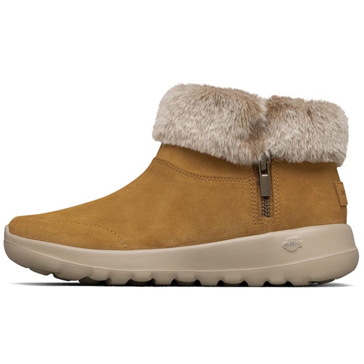 Skechers On The Go Leather Warm Wrap Ankle Snow Boots Women boots 144003-CSNT 35