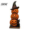 Vintage Haunted House Tiered Tray Decor Farmhouse Halloween Wooden Tabletop Decorations, Table Topper Signs, Spooky Nostalgic Party Favors Pumpkin