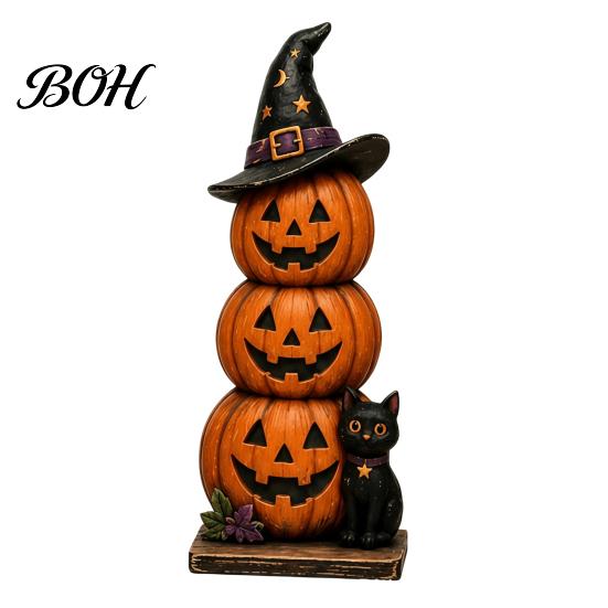 Vintage Haunted House Tiered Tray Decor Farmhouse Halloween Wooden Tabletop Decorations, Table Topper Signs, Spooky Nostalgic Party Favors Pumpkin