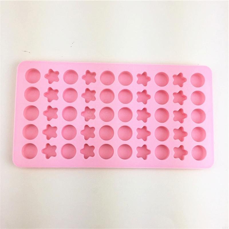 50 Cells Chocolate Molds Star & Round Chocolate Candy Moulds Baking Gadget X3UC