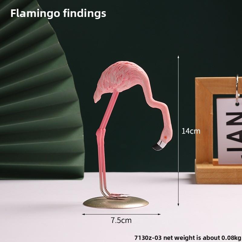 Resin Art Flamingo Sculpture For Home Office Desk Decoration Gift For Colleagues