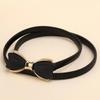 Korean Bow Buckle Metal Chain Belt Women Elastic Skinny Slim Body Thin Waist Belts For Female Lady Dress Shirt Decorative Straps