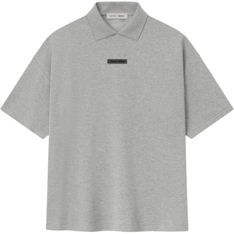 Fear Of God Essentials FW25 Pique 90s Logo Loose Fit Versatile Short Sleeve Polo Shirt Men tops 125SP254405F XXL