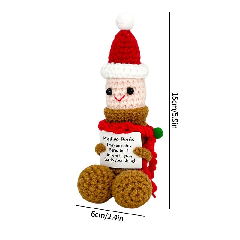 Crochet Positive Energy Dolls Cute Mini Pocket Hug Knitted Potatoes Handwoven Figurine Crafts Kawaii Crochet Animals Xmas Gifts