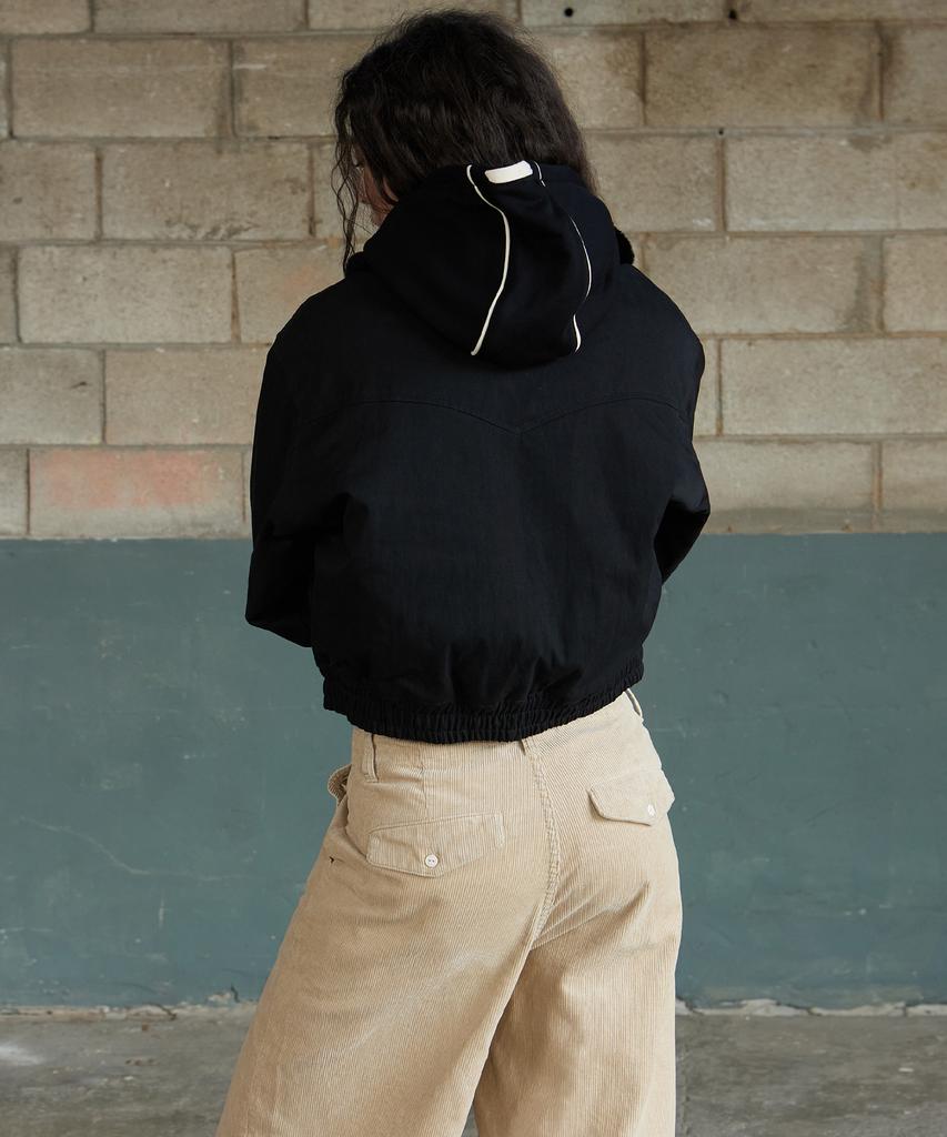 MAGOODGAN Chera 4806 Corduroy Wide Fit Beige Flare Pants