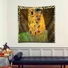 Tapestry Wall Hanging Art Home Decor The Kiss by Gustav Klimt Art Print Painting for Living Room Bedroom Bathroom Dorm