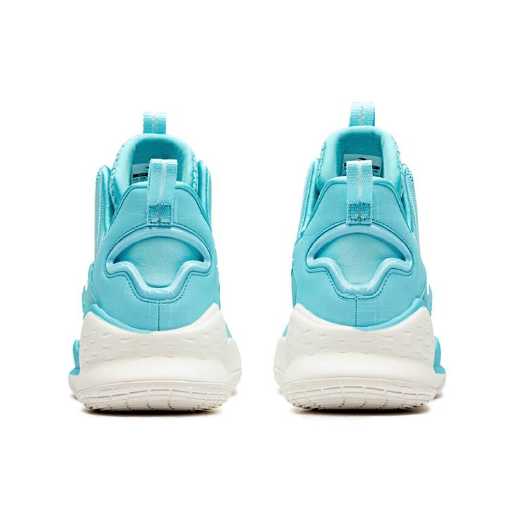 New Anta Water Flower 1 KT Cushioning Anti Slip And Wear Resistant Mid Top Performance Basketball Shoes Men's Blue White 11921688-1