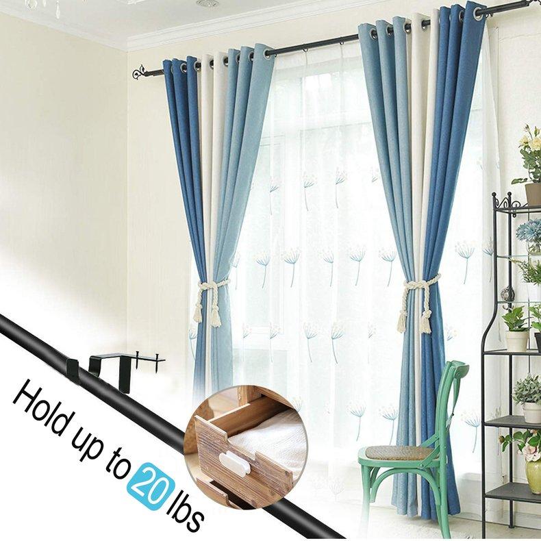 Kaufe 2pcs Set Curtain Rod Bracket Hang Holders Window Hardware Zum