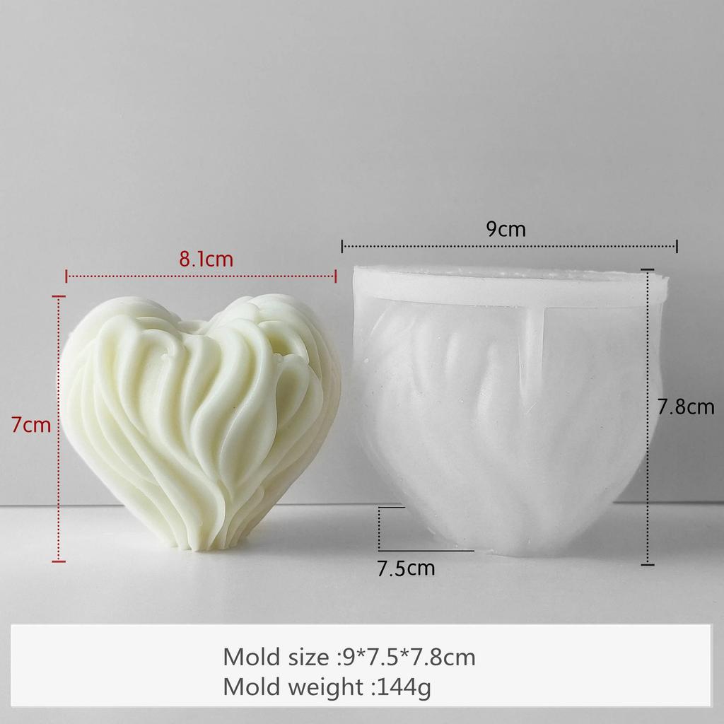 Liefde kaars handgemaakt cadeau hars gips mal DIY kaarsen maken Valentijnsdag hartvormige aromatische kaars maken siliconen ka