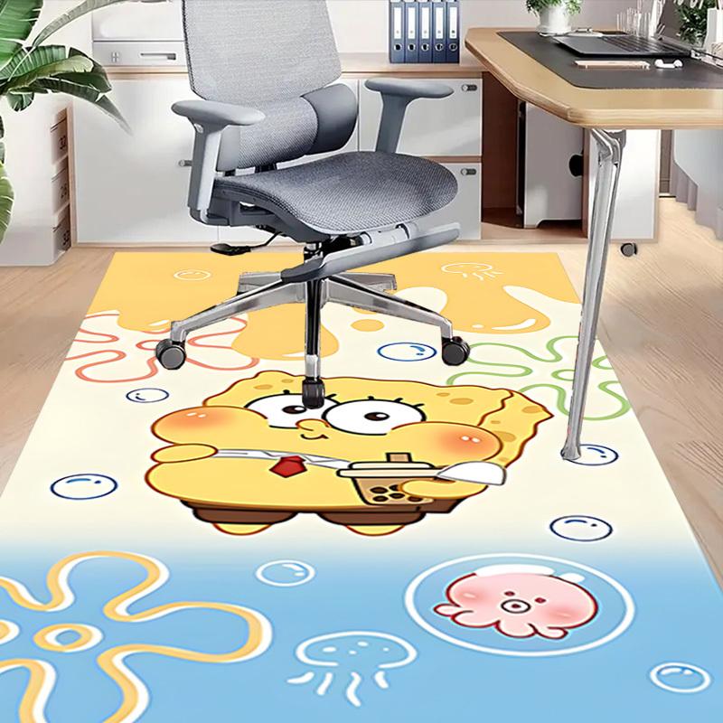 1PC SpongeBob SquarePants, Bubble Tea Carpet Ultra Soft, Thick & Absorbent, Non Slip Machine Washable Mat for Entryway
