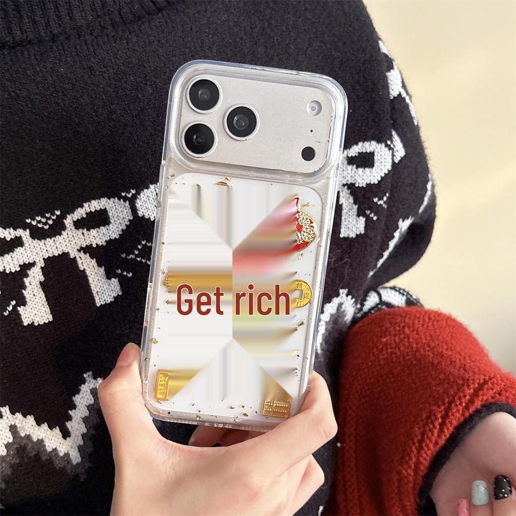 Epoxy Resin Wealthy Rich Drop-Proof Phone Case for iPhone 14/13/12/11 PRO/MAX