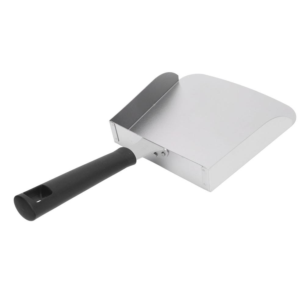 Large Food Shovel with Handle Griddle Spatula Food Mover Griddle Scoop BBQ Flat Top Grill