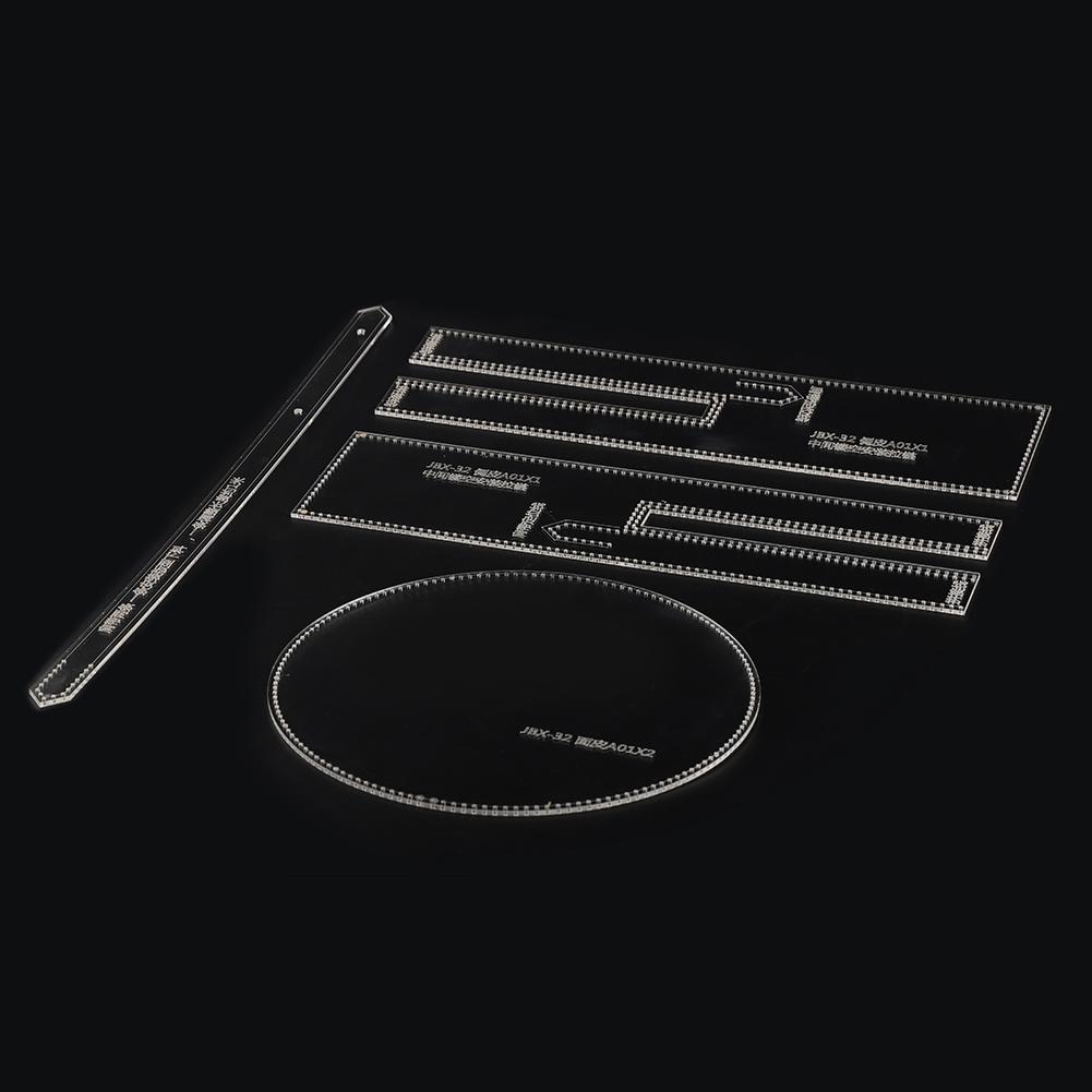 Lederhandwerk Klare Acryl Schultertasche Runde Tasche Muster Schablone Vorlage DIY JBX 32