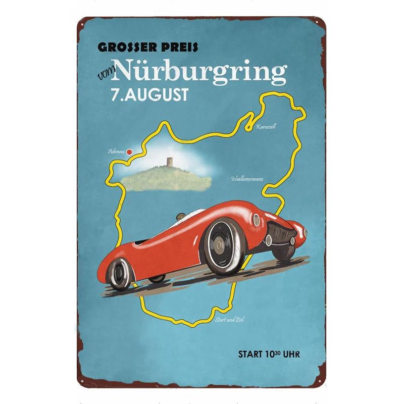 Motorradfahrer Klassischer Sport Rennsport Blechschild Vintage Metallposter Dekor Man Cave Garage Wandschilder Kunstplaketten Blechschild