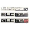 ABS Chrom Schwarz Logo GLC63S Emblem Buchstaben Aufkleber Auto Kofferraum Abzeichen Aufkleber Für Mercedes Benz GLC 63S AMG GLC 63 S Zubehör FS9