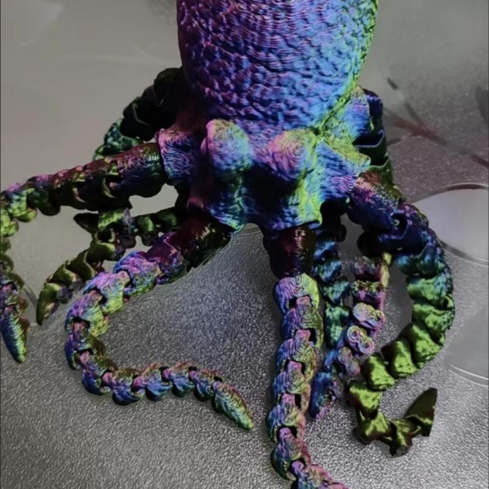 3D Printed Octopus Figurine Flexible Joints Home Office Desktop Decor Ocean Animal Aquarium Fish Tank Octopus Ornaments