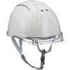 DIC AA11EVO-CSW Light Gray Helmet with Ventilation, Clear Visor, Protective Shield, Styrofoam Liner