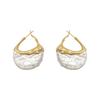 Fashionable European and American Style Light Luxury Inlaid Pearl Earrings Versatile Earrings for Women