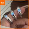BF CLUB 925 Sterling Silver Ring For Women Jewelry Moon Stone Open Vintage Handmade Ring Allergy For Party Birthday Gift