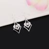 Noble 925 Sterling Silver  All-match Crystal Drop Earrings for Women Elegant Fashion Party Wedding Jewelry Holiday Gifts