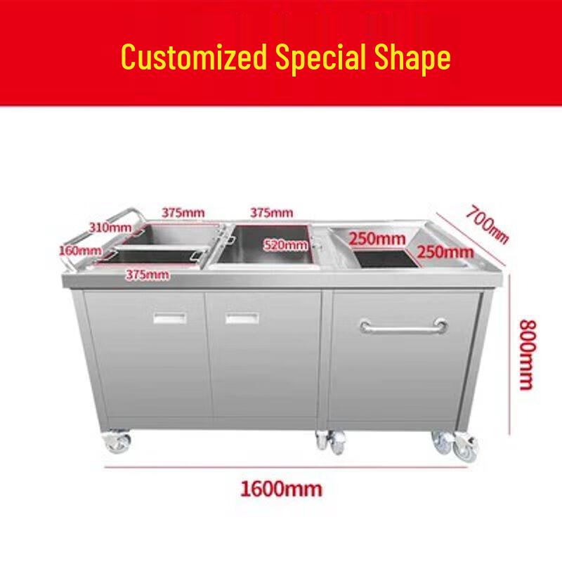 Commercial Stainless Steel Food Waste Collection Cart