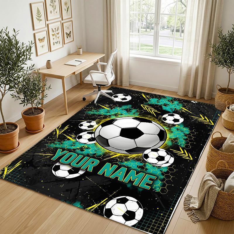 Snack Jar Theme Soft Crystal Velvet Rug Custom Name & Text Print Non Slip Floor Rug for Bedroom Living Room