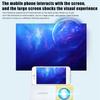   Projector 1080p Diffuse Reflection Imaging Support 23 Languages HD Projector with Spkers Yellow
