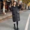 Autunno Inverno Addensare Caldo Parka Donna Casual Tinta unita Tasca grande Cappotto lungo allentato con cappuccio Giacche Capispalla