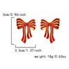 Weihnachten Glitzer Pailletten Rot Emaille Schleife Ohrstecker Trendige Schleife Ohrring Neujahr Festliche Feiertags Schmuck Geschenk Für Frauen Männer