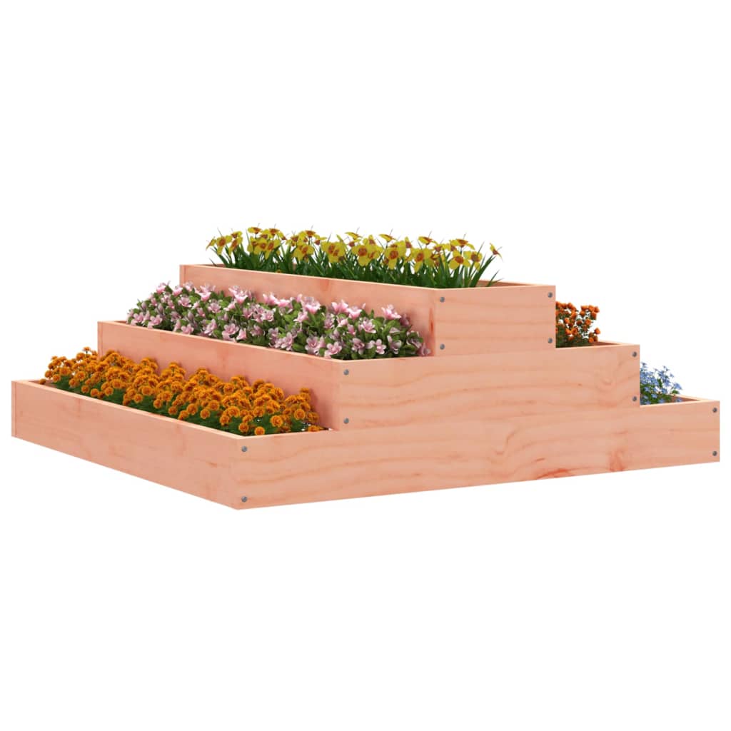 vidaXL Pflanzkübel 80x80x27 cm Massivholz Douglasie