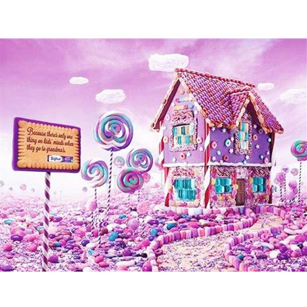 Full Square Diamond Painting House Craft Kit Sale 5D Diamond Embroidery Landscape Shop Art Rhinestone Decor For Home