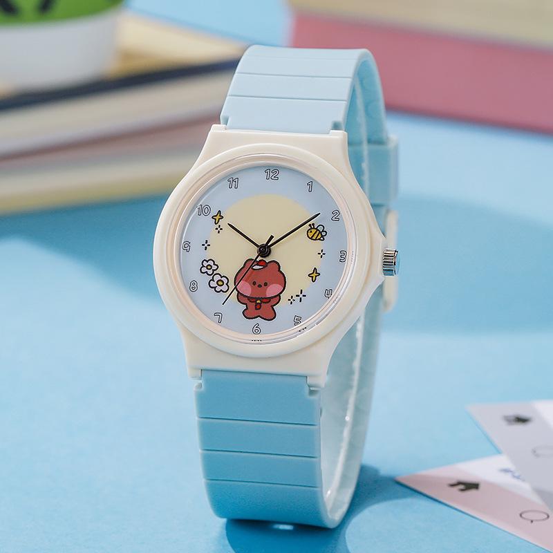 Luxus Studenten Prüfungsuhr Silikonarmband Quarz Uhr Niedliches Cartoon-Muster Junge Mädchen Geschenk Armbanduhren Relojes Para Mujer