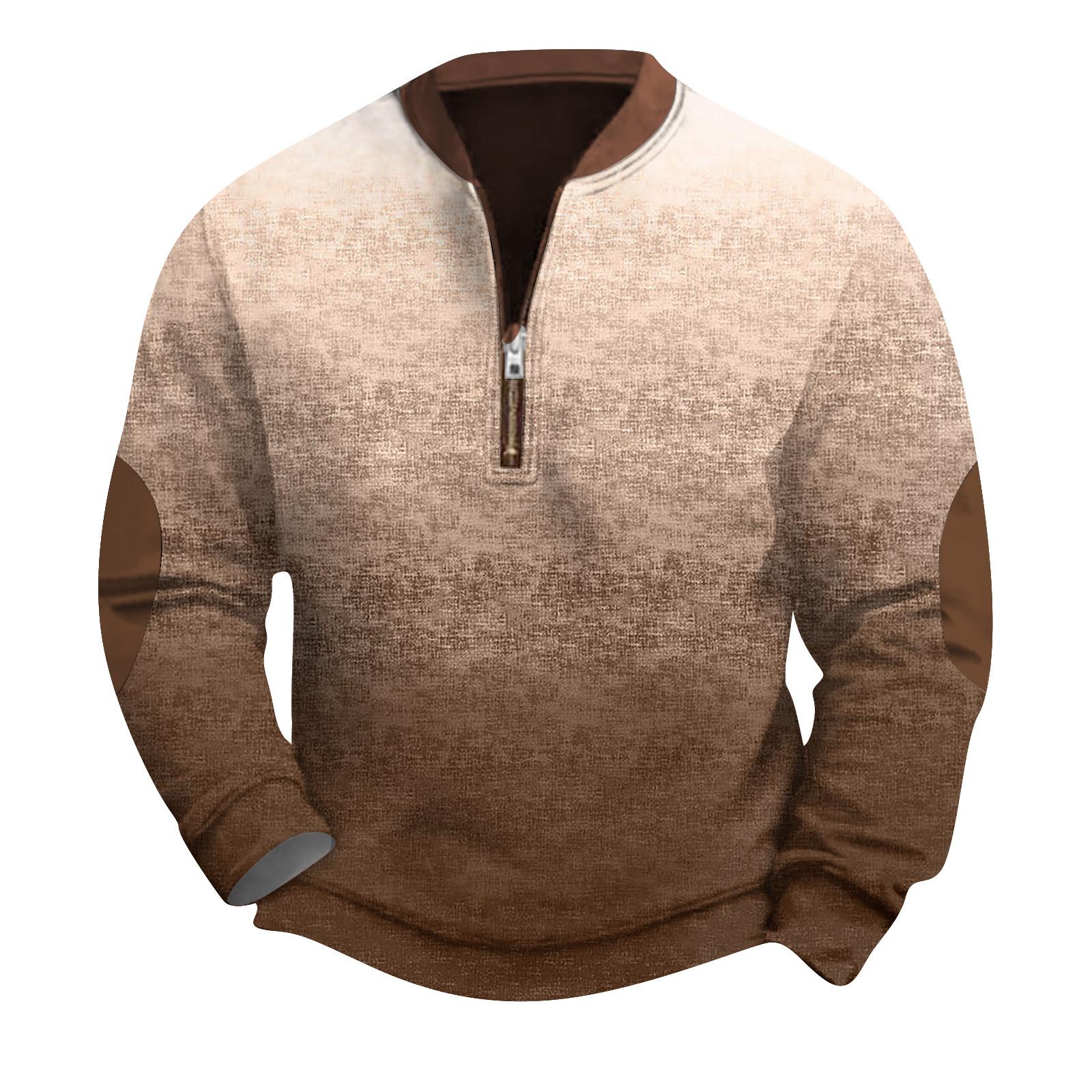 

Мужская повседневная толстовка в стиле ретро с градиентным принтом XXXXL коричневый