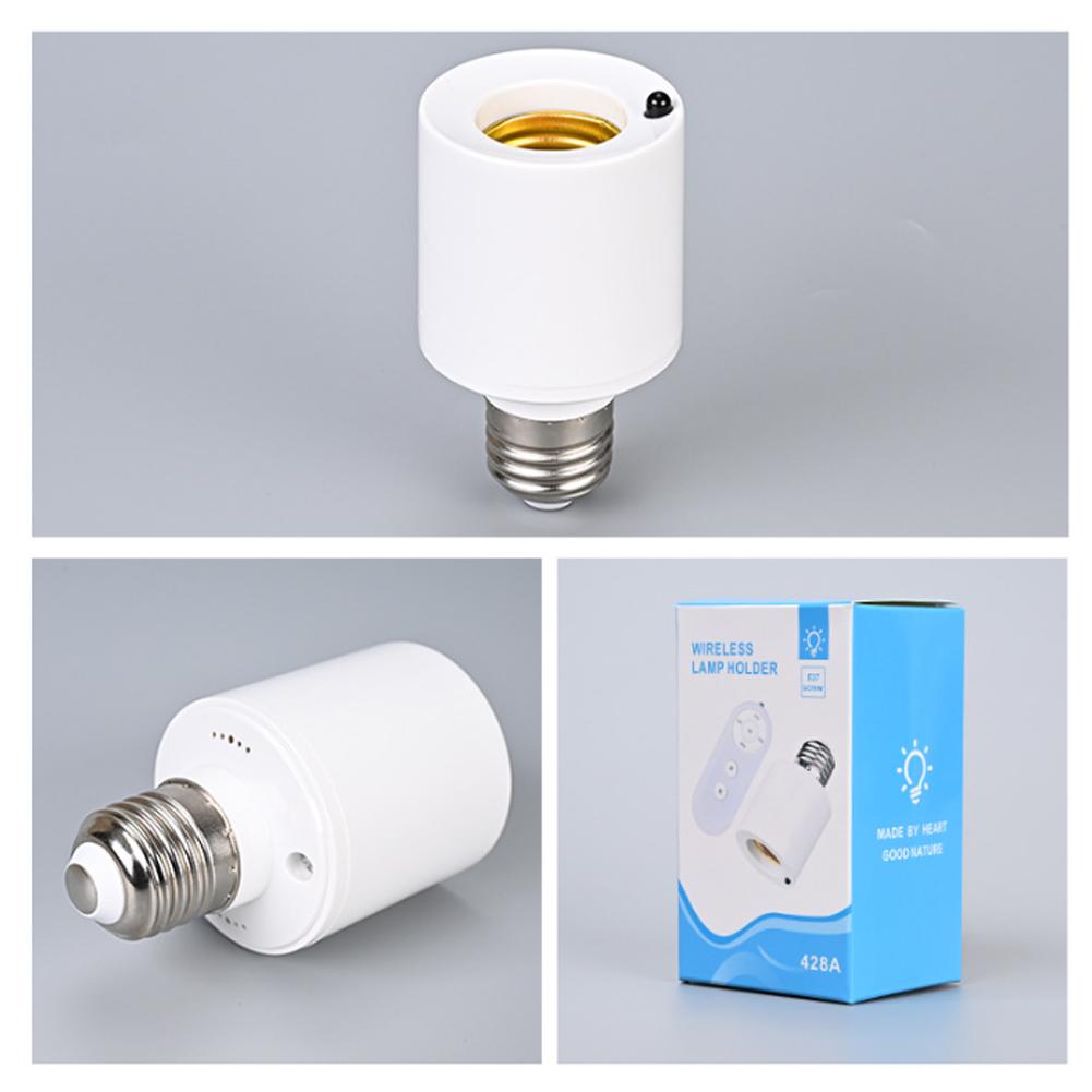 E27 Bulb Lamp Holder Radar Induction Delay Switch Controller Living Room Bedroom Intelligent Remote Control Lamp Head AC110-240V