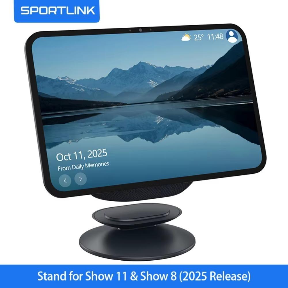 SPORTLINK Verstellbarer Neigbarer Schreibtischständer für Echo Show 11/Show 8 2025 Release Magnetische Basis Anti-Rutsch Silikonhalter Home Office