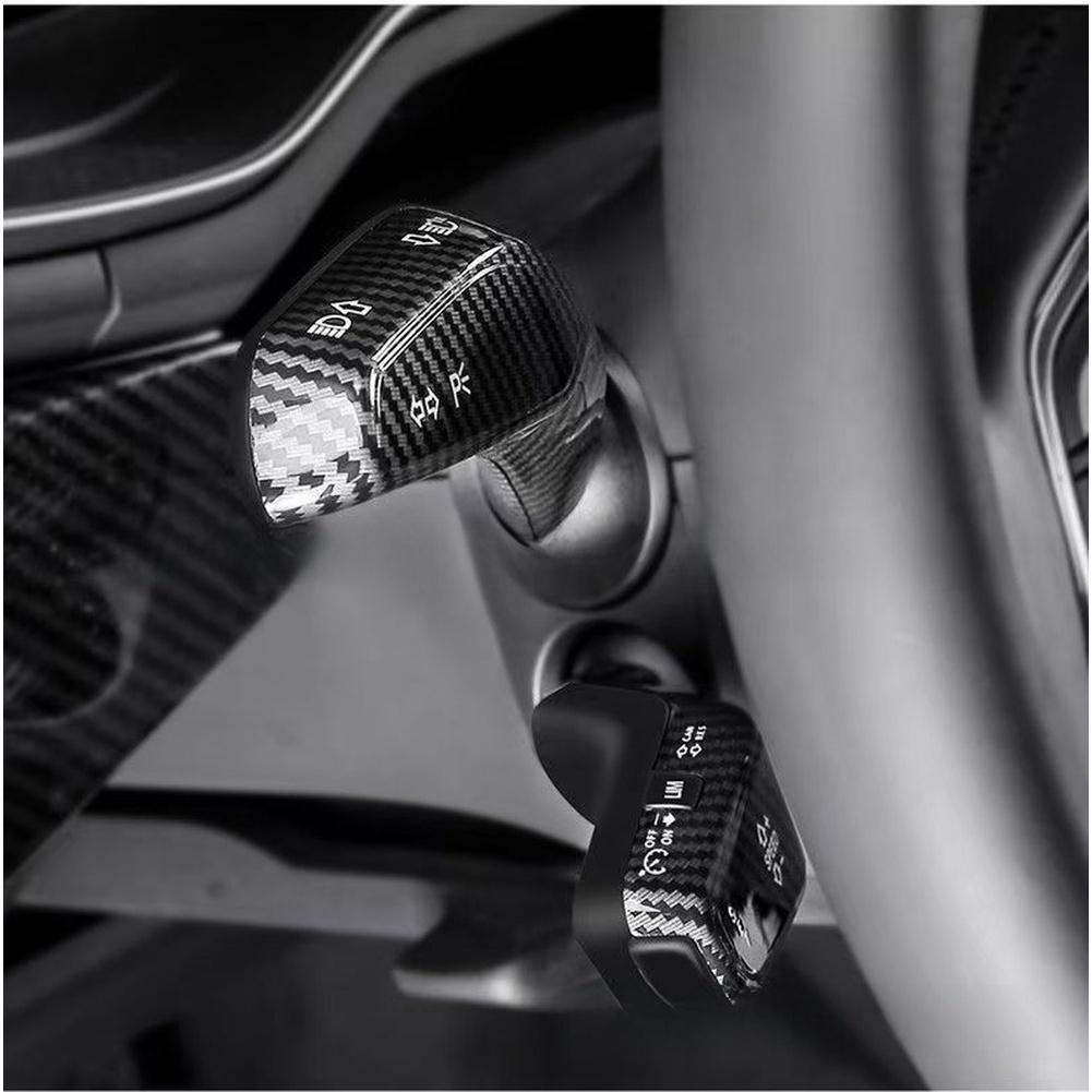 LHD Control Part Light Switch Rod ABS Construction Precision Fit Snap-on Installation Carbon Fiber Texture For Q5L For Q7