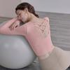 Direct Supply, Yoga with Chest Pad, Beautiful Back T-shirt, Slim Fit and Thin, Nude Fitness Sports Running Long-sleeved Top