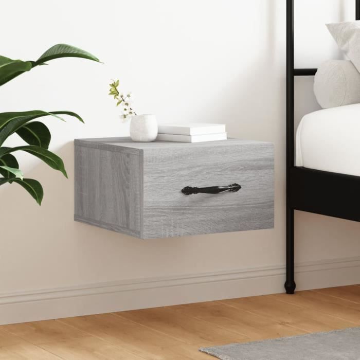 VidaXL Table de chevet murale sonoma gris 35x35x20 cm 829816